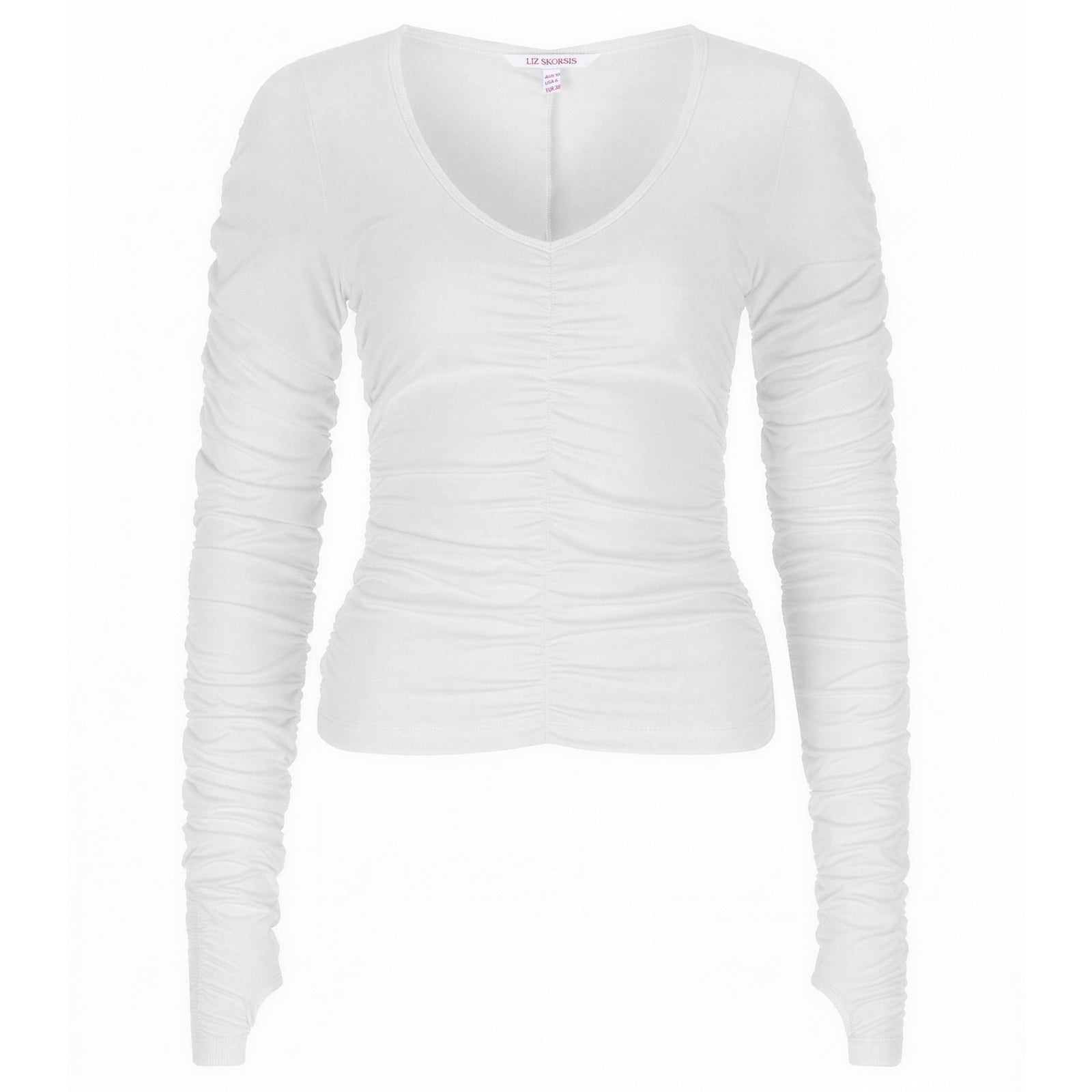 Viva Scoop Ruched Top – Vanilla