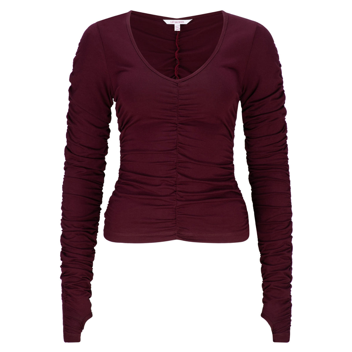 Viva Scoop Ruched Top – Blackberry