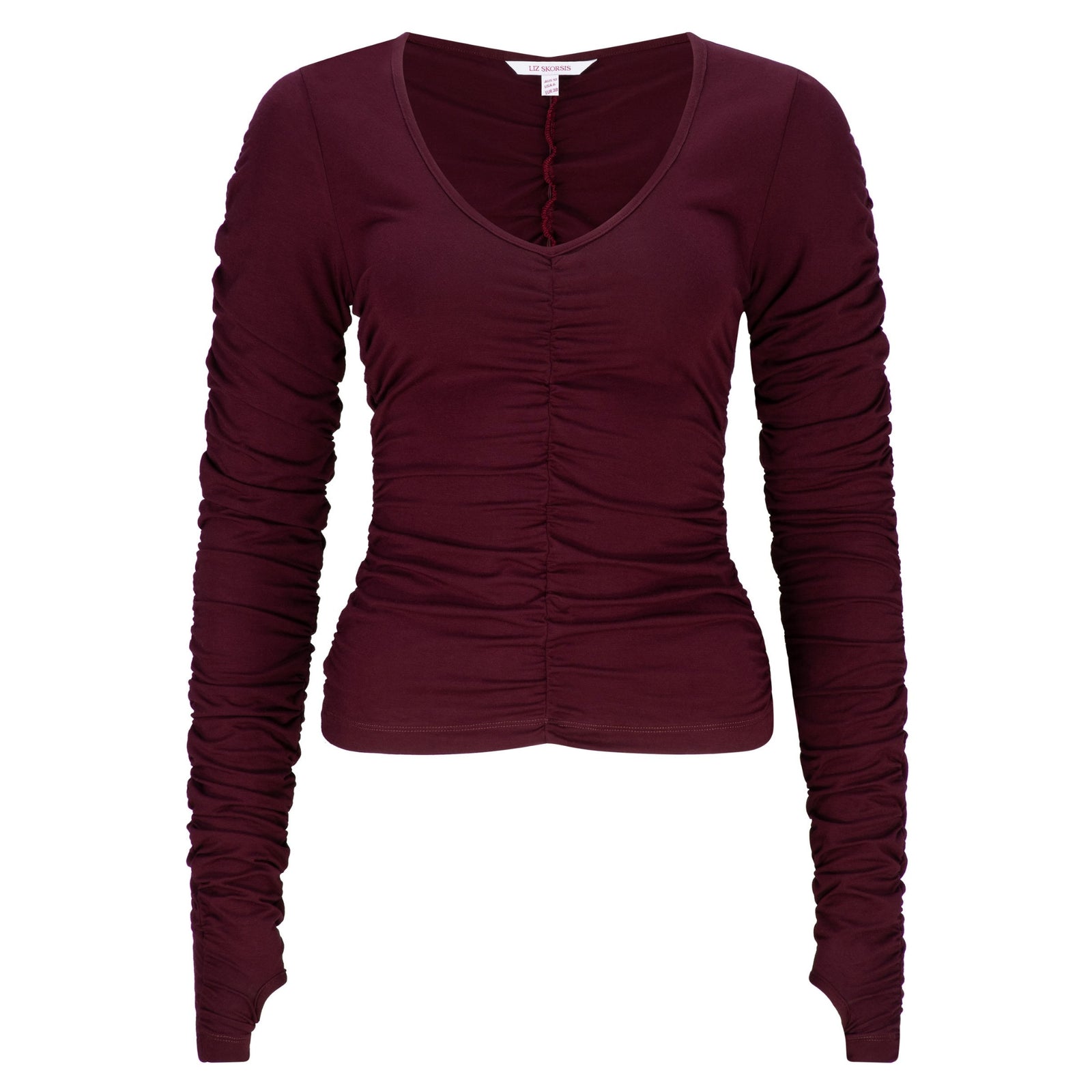 Viva Scoop Ruched Top – Blackberry