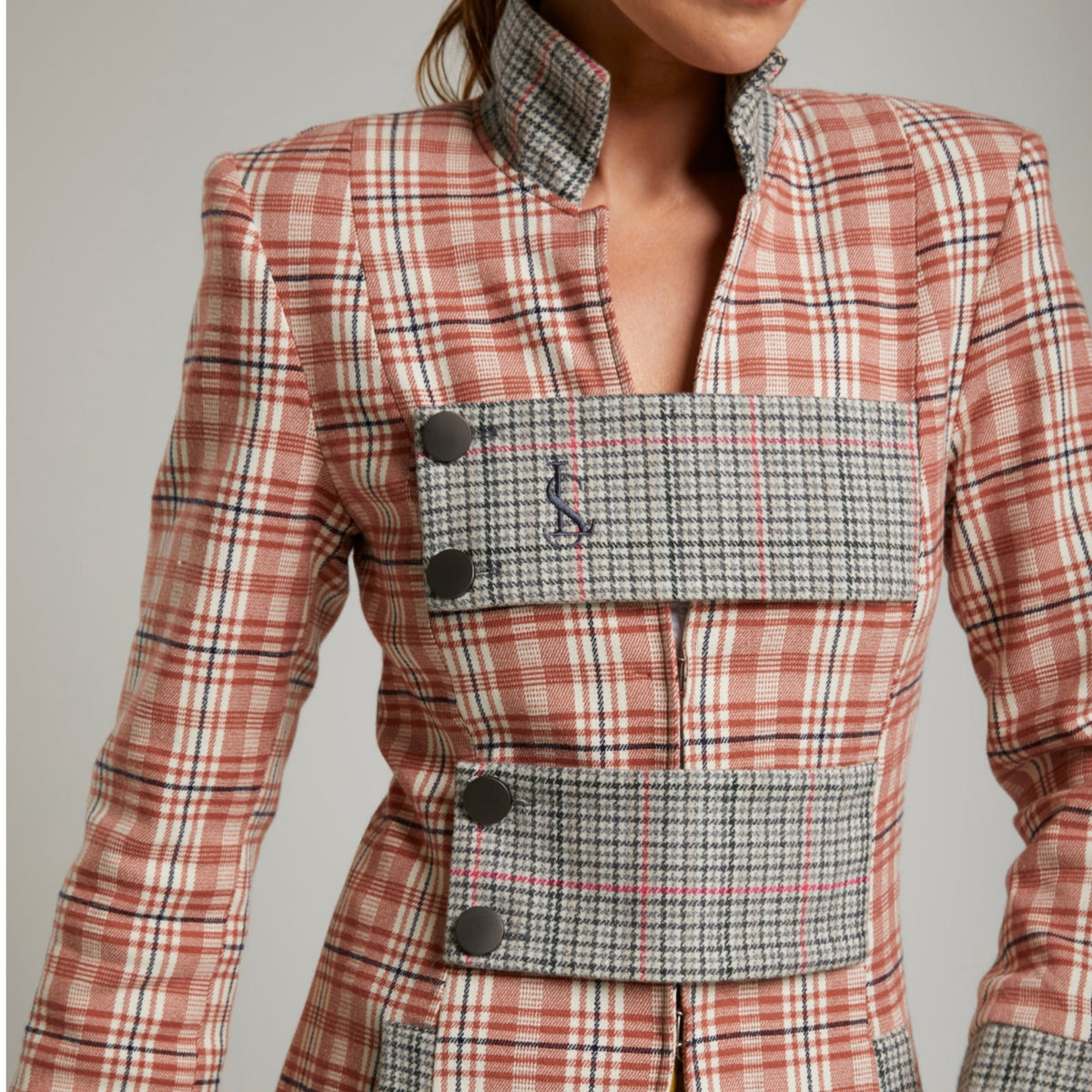LIZ SKORSIS - Walker Tailored Coat – Blush, PR Sample at DOORS NYC PR showroom