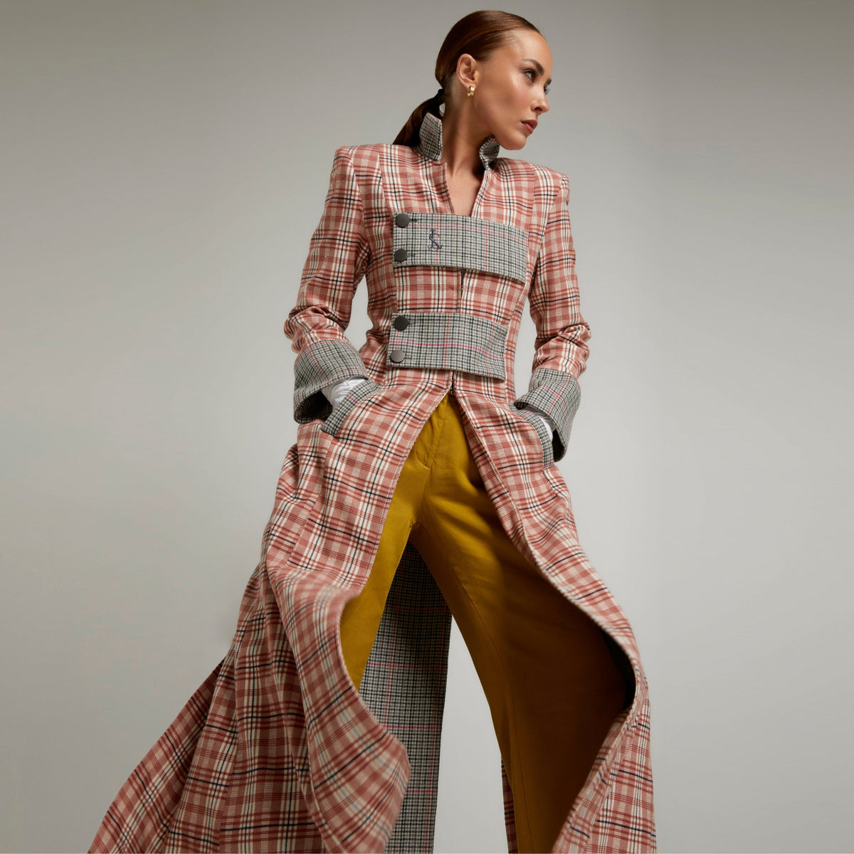LIZ SKORSIS - Walker Tailored Coat – Blush, PR Sample at DOORS NYC PR showroom