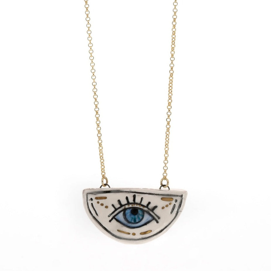 EBRU JEWELRY - Watchful Evil Eye Necklace, buy at DOORS NYC