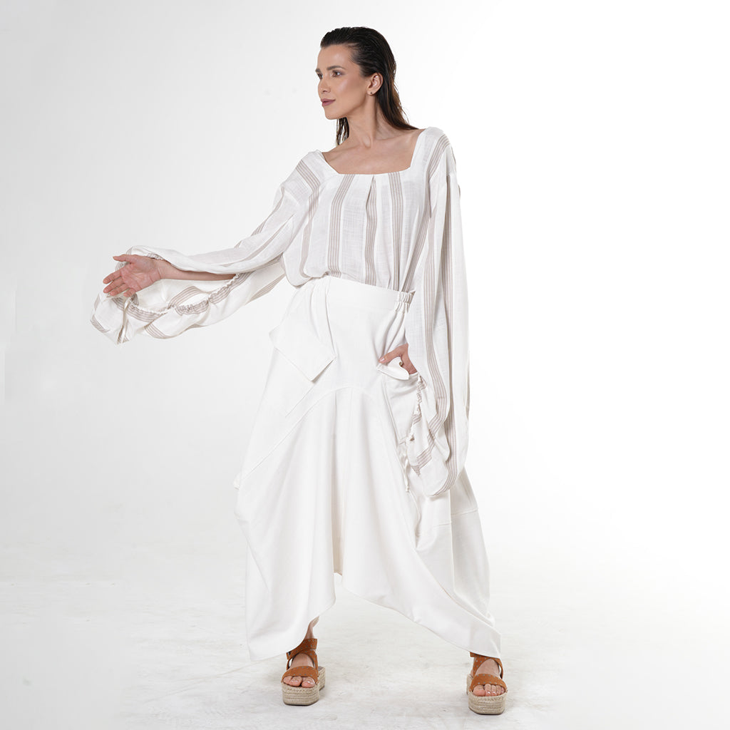 METAMORPHOZA - White Denim Skirt, buy at DOORS NYC