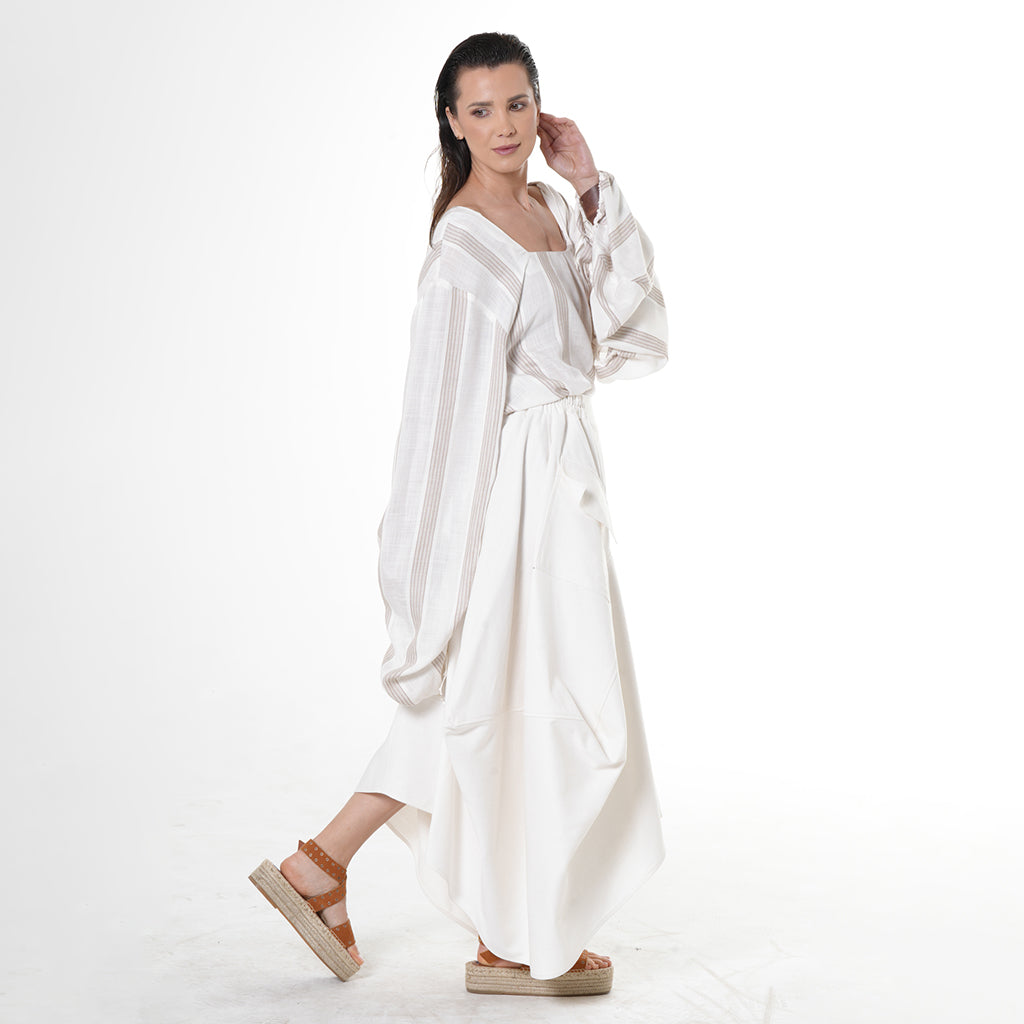 METAMORPHOZA - White Denim Skirt, buy at DOORS NYC