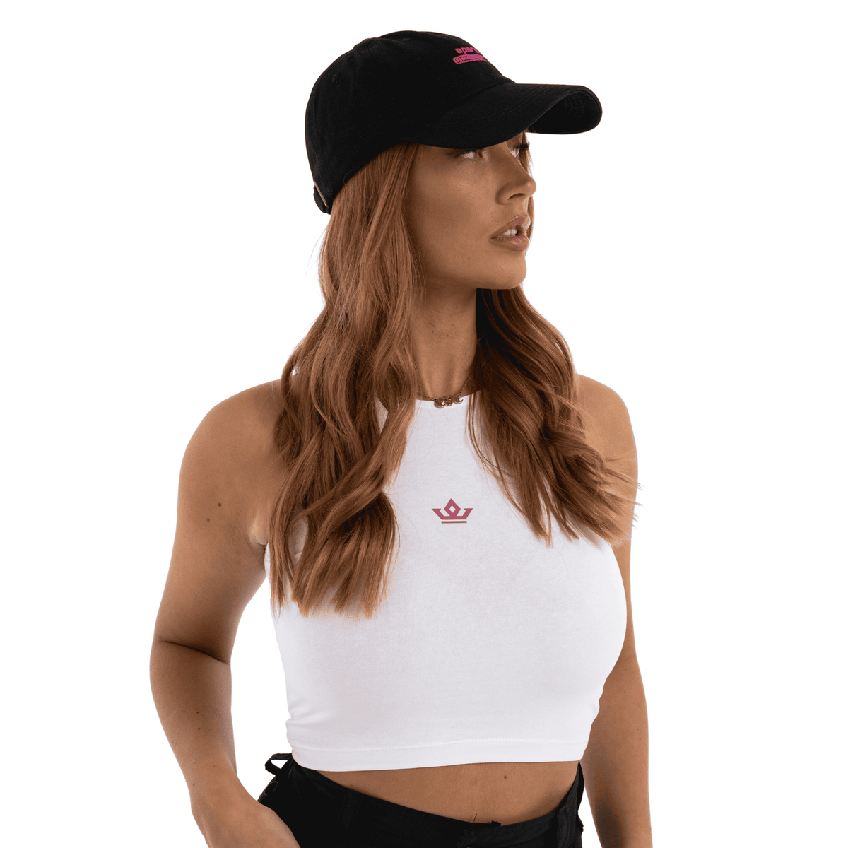 Styled flat lay emphasizing cropped silhouette