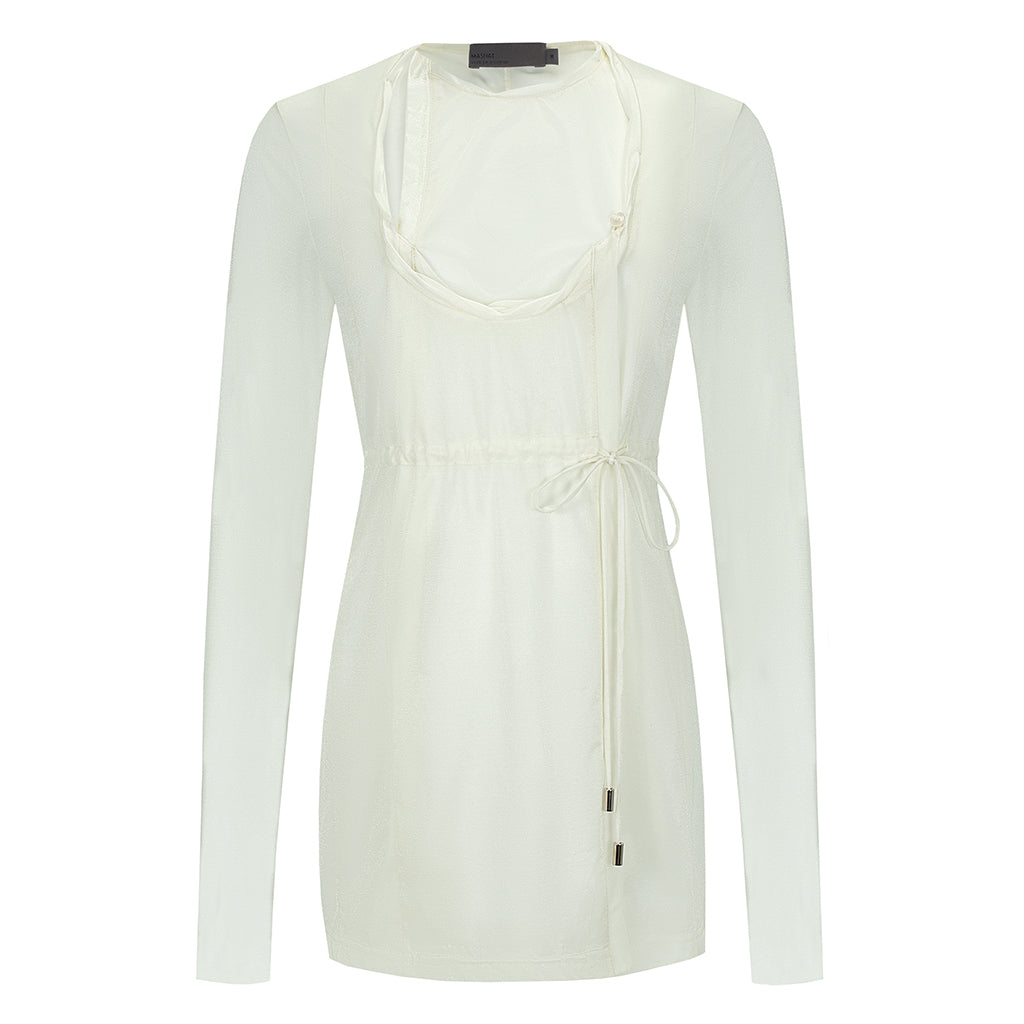 MASHAT - White Paneled Blouse, buy at DOORS NYC