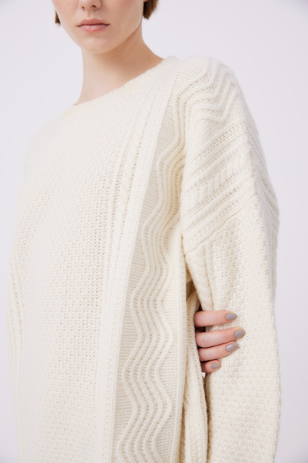 MNK ATELIER - Knit Dress | White PR Sample at DOORS NYC PR showroom