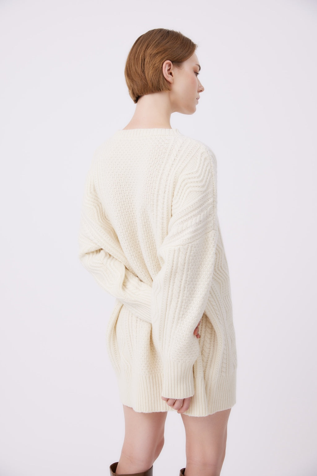 MNK ATELIER - Knit Dress | White PR Sample at DOORS NYC PR showroom