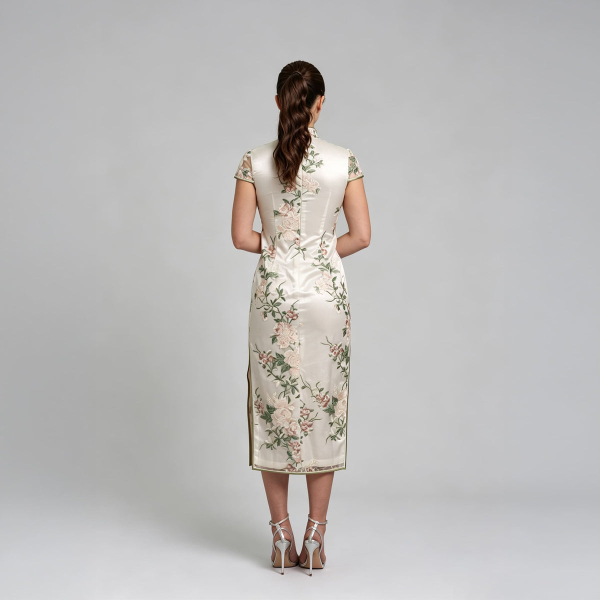 QIPOLOGY - White Lace Qipao, buy at DOORS NYC