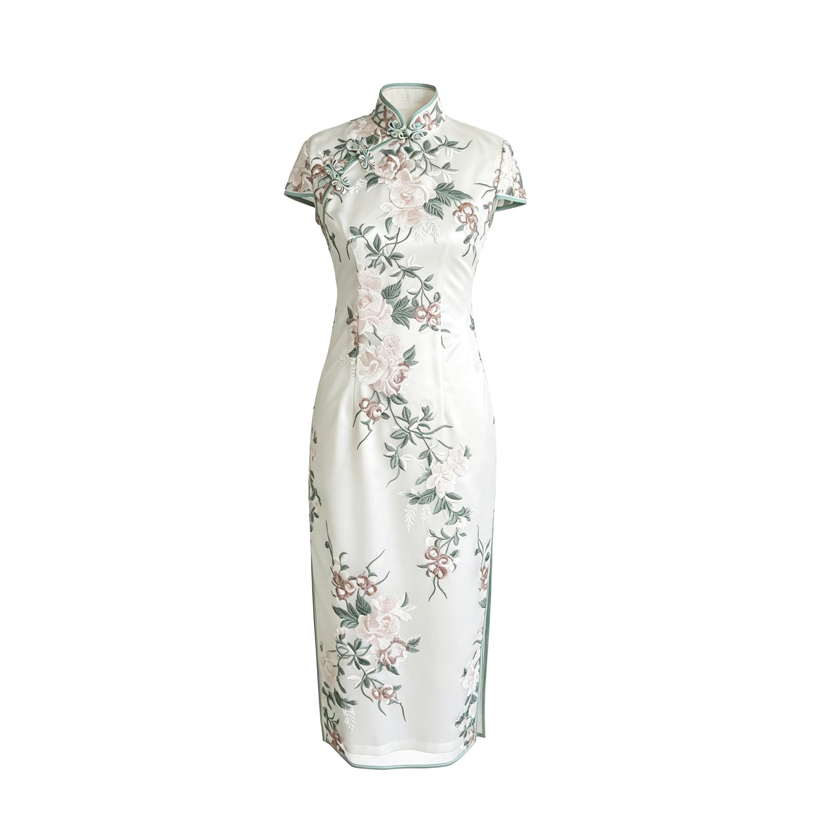 QIPOLOGY - White Lace Qipao, buy at DOORS NYC