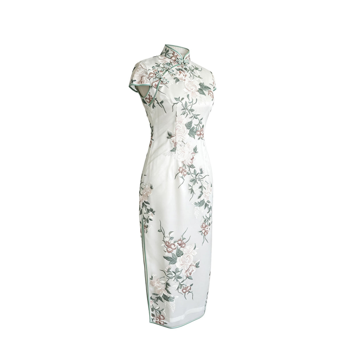 QIPOLOGY - White Lace Qipao, buy at DOORS NYC