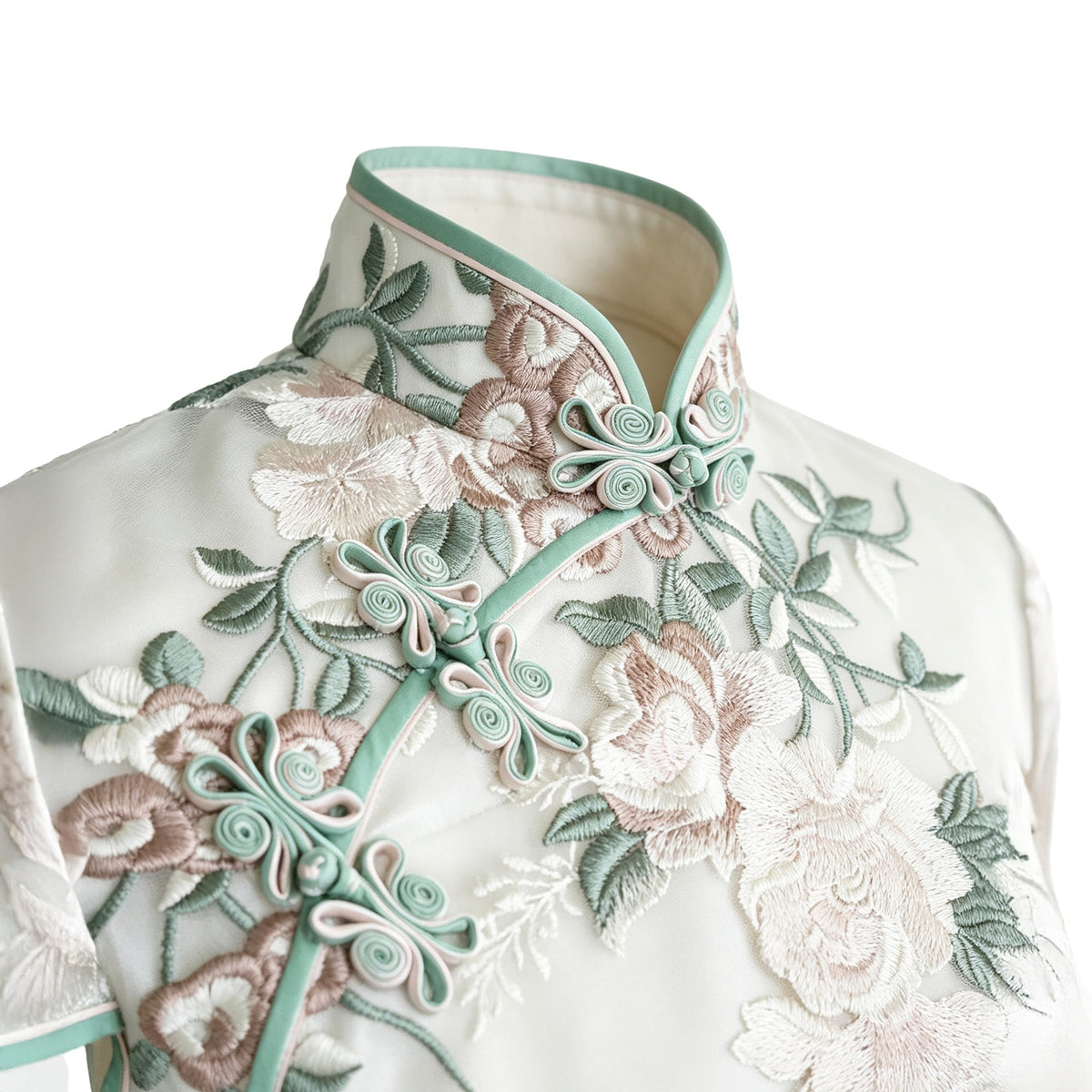 QIPOLOGY - White Lace Qipao, buy at DOORS NYC