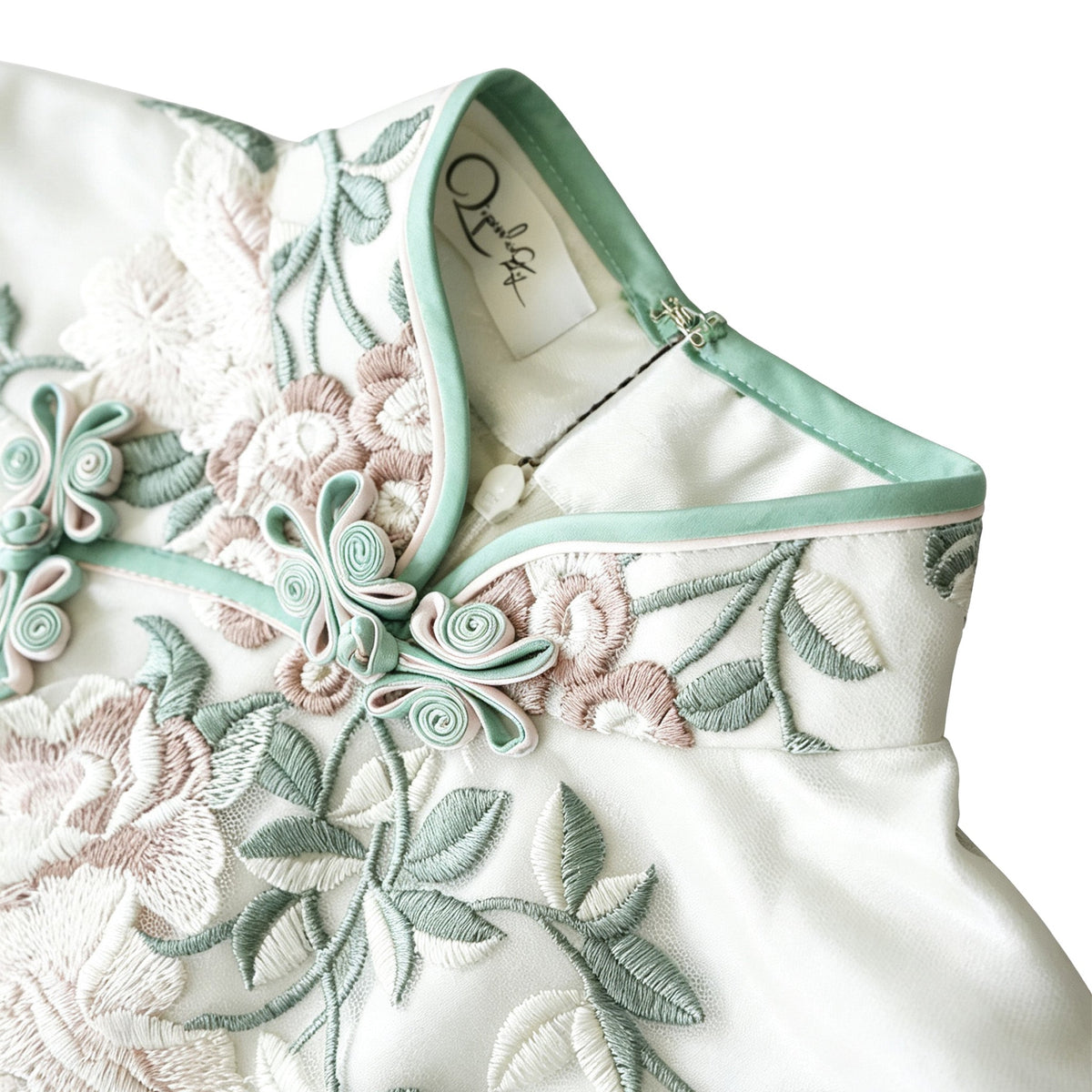 QIPOLOGY - White Lace Qipao, buy at DOORS NYC