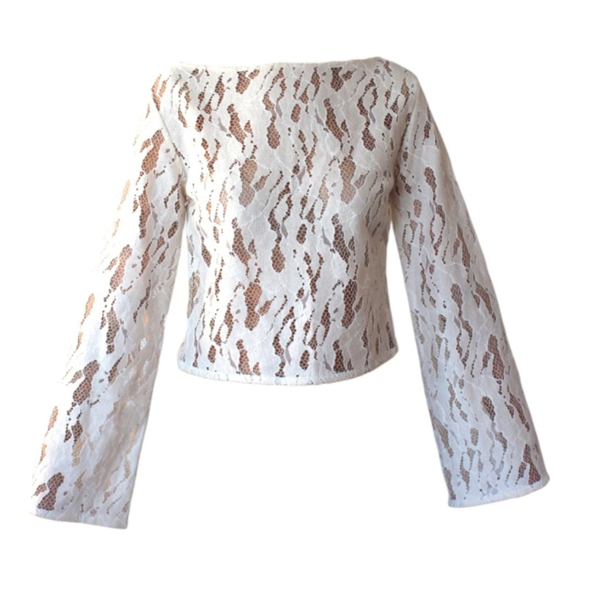 MNK ATELIER - Lace Top White PR Sample at DOORS NYC PR showroom