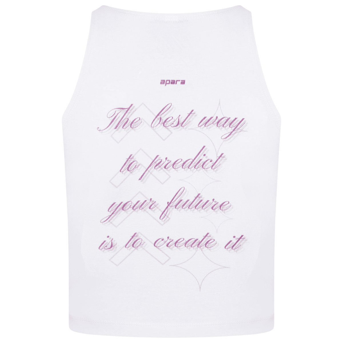 Rear view showcasing the motivational quote