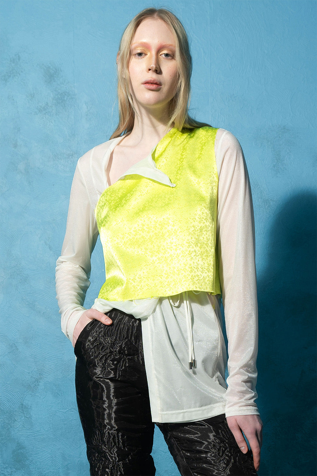MASHAT - White Paneled Blouse, buy at DOORS NYC