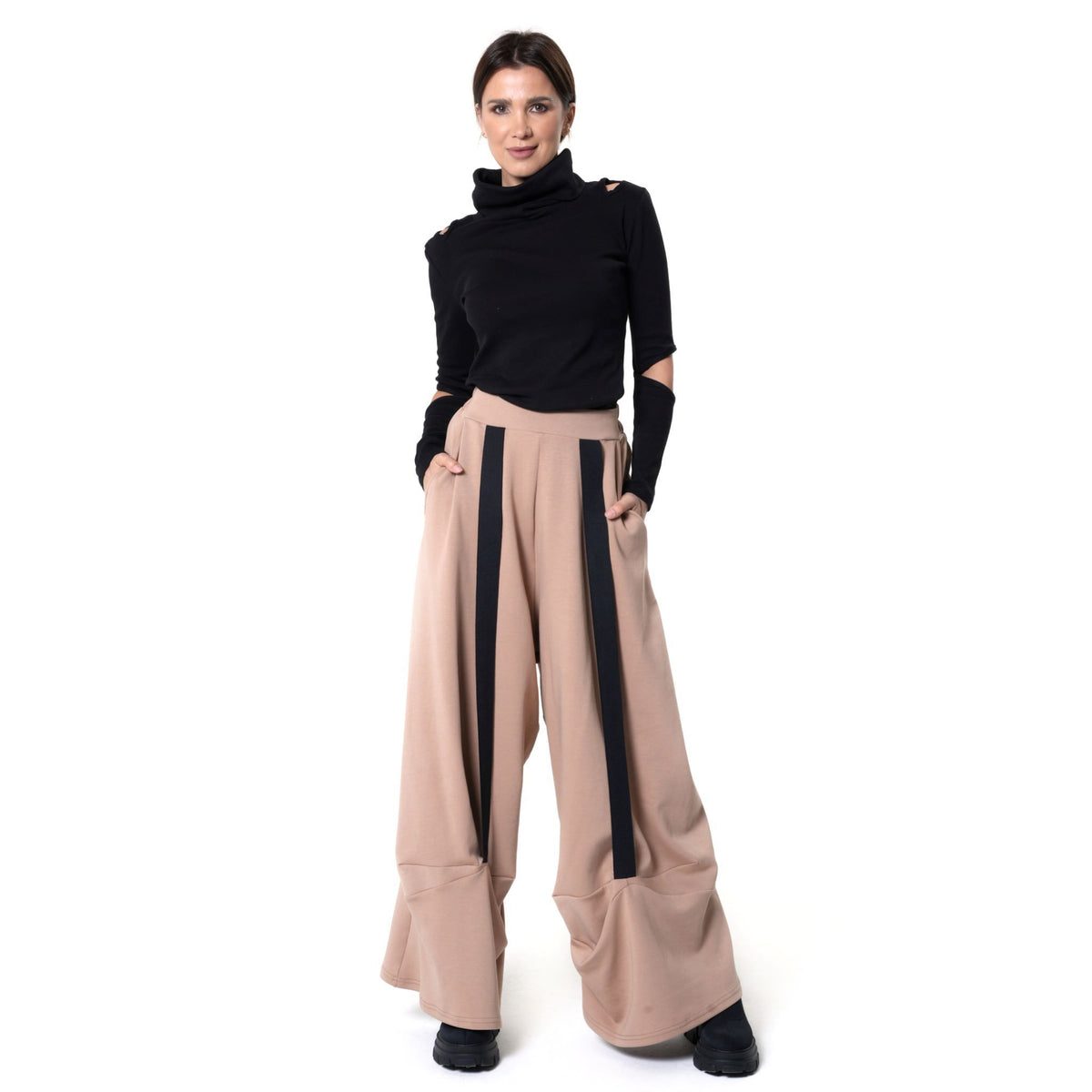 METAMORPHOZA - Wide-Leg Pants | Beige, buy at DOORS NYC