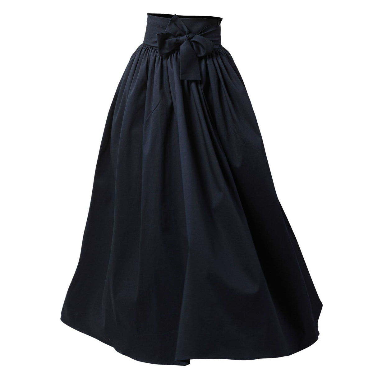 Wisteria Dark Blue Cotton Maxi Skirt