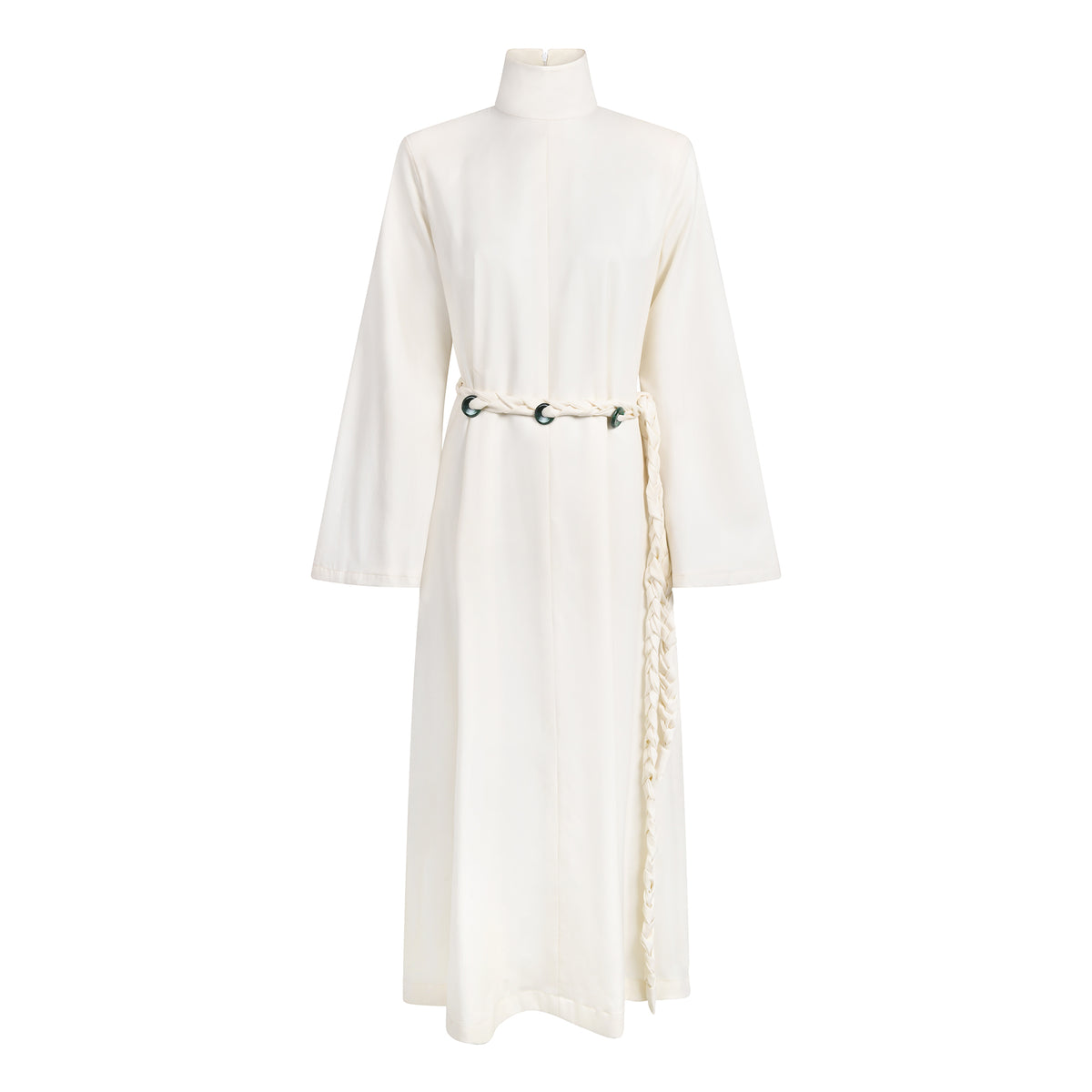 DIVINE HARMONIE - Purity Wool And Malachite Long Dress, buy at DOORS NYC