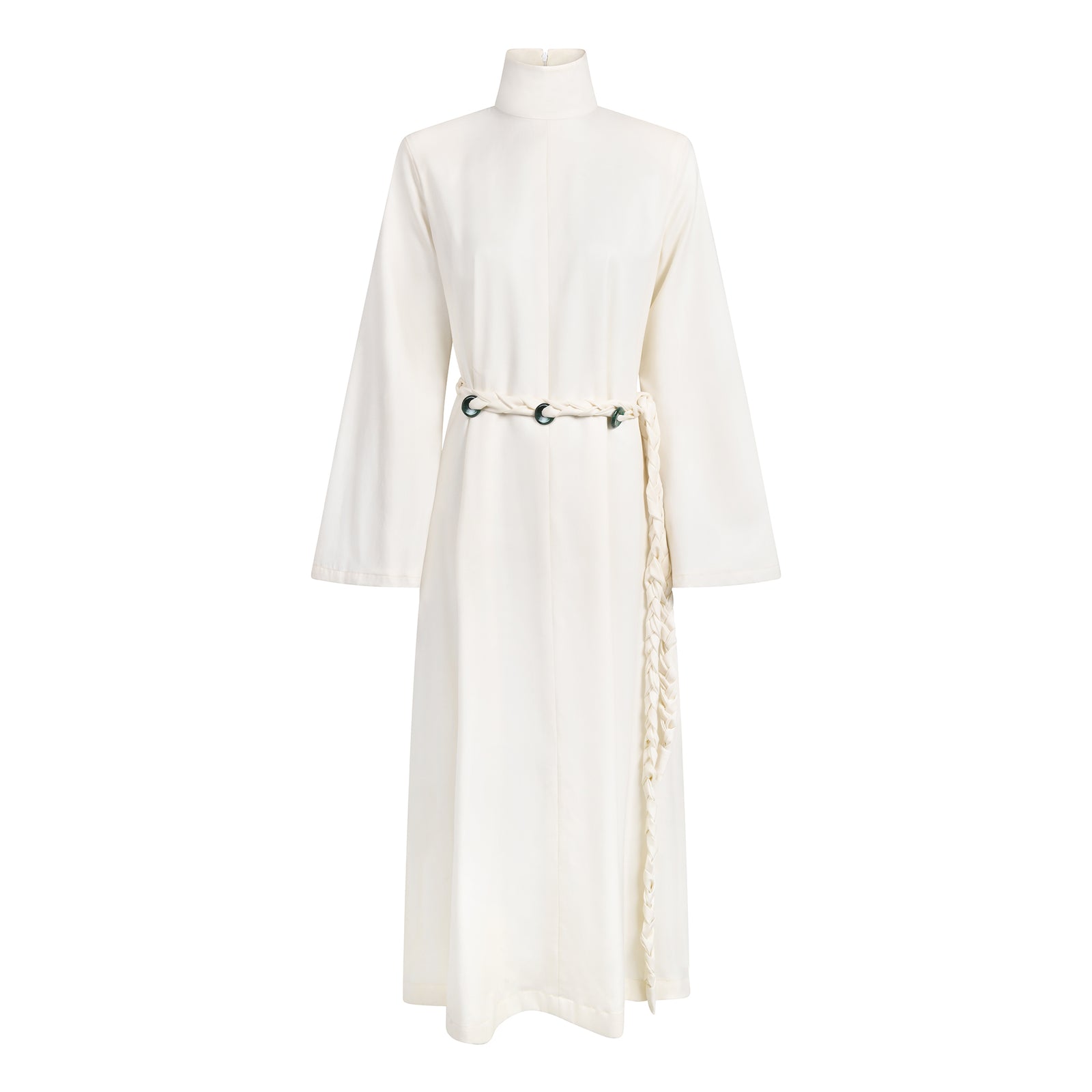 DIVINE HARMONIE - Purity Wool And Malachite Long Dress, buy at DOORS NYC