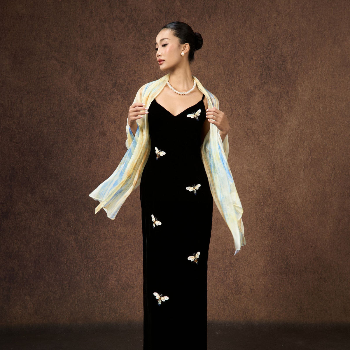 Yellow Brushstroke Scarf