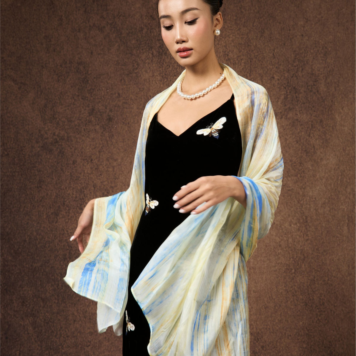Yellow Brushstroke Scarf