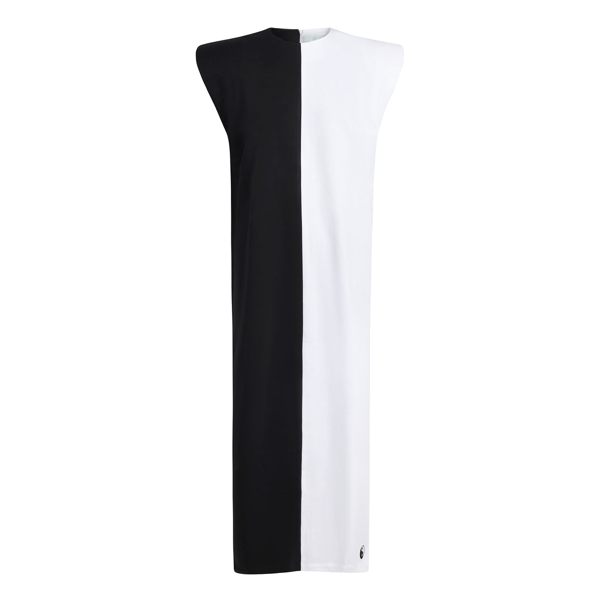 DIVINE HARMONIE - Yin &amp; Yang Sleeveless Two-Tone Dress, buy at DOORS NYC