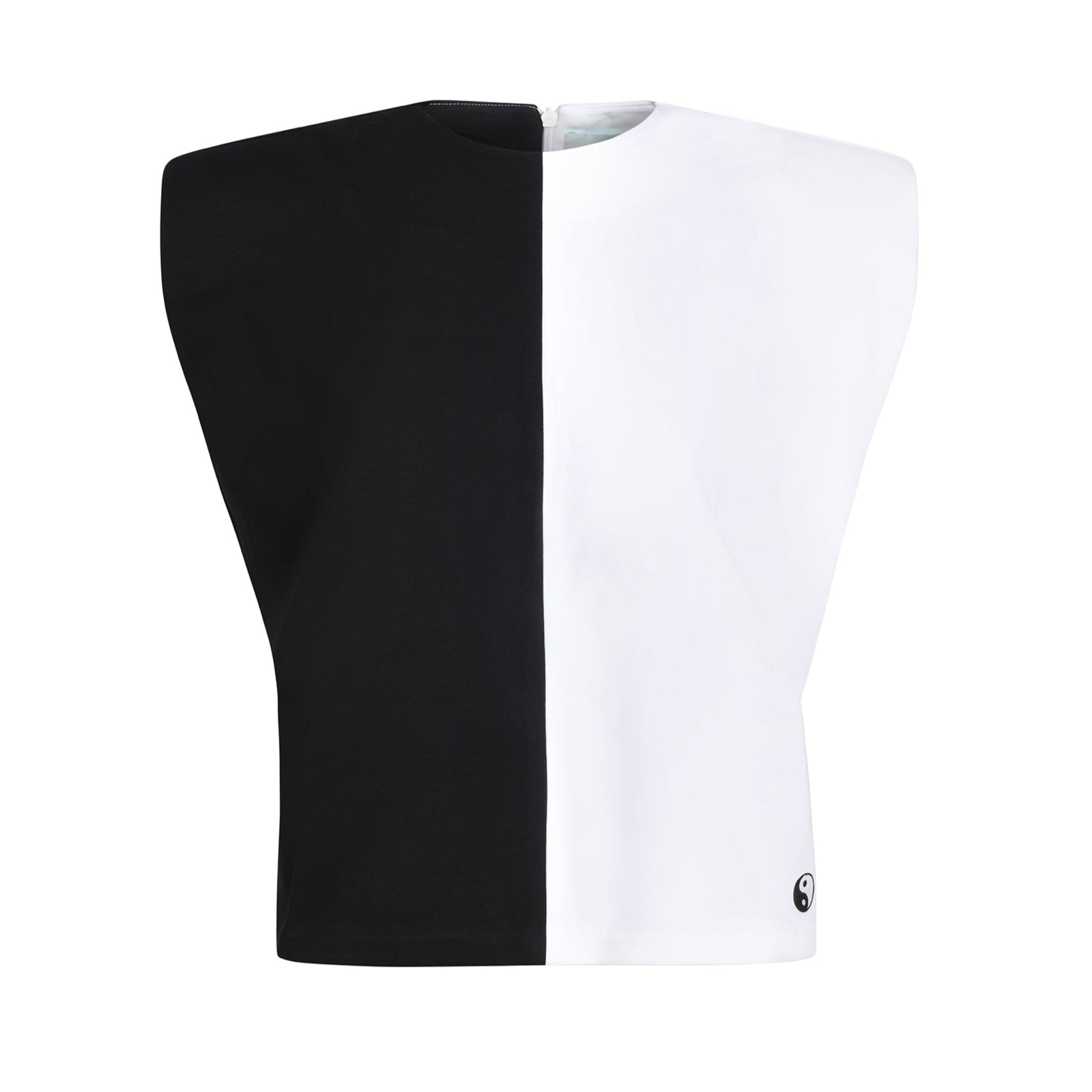 DIVINE HARMONIE - Yin & Yang Two-Tone Sleeveless Top, buy at DOORS NYC
