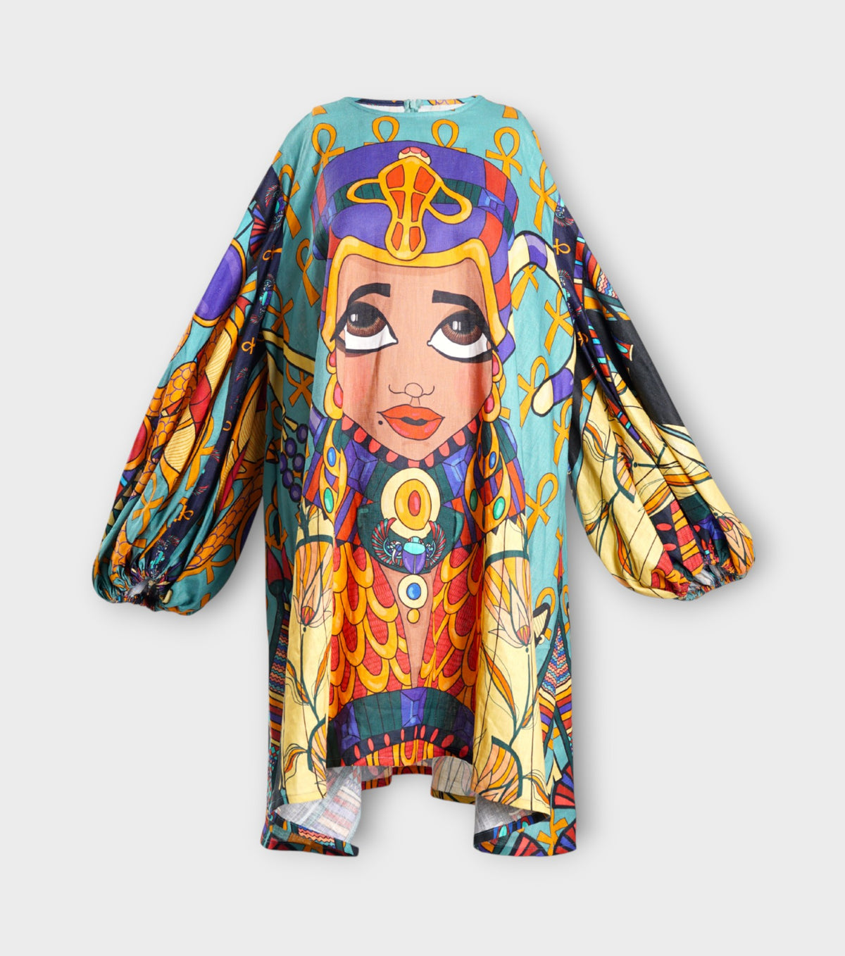 A-Line Balloon Sleeve Ladia Dress