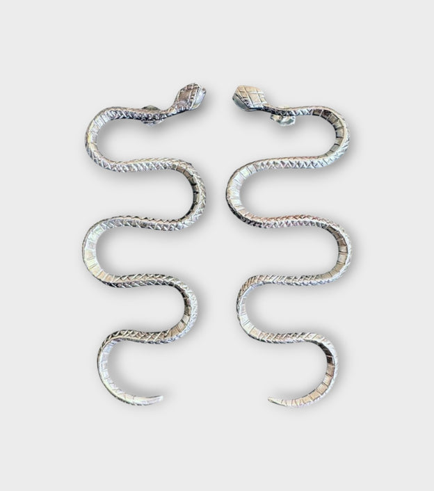 Inca Snake Earrings | Sterling Silver