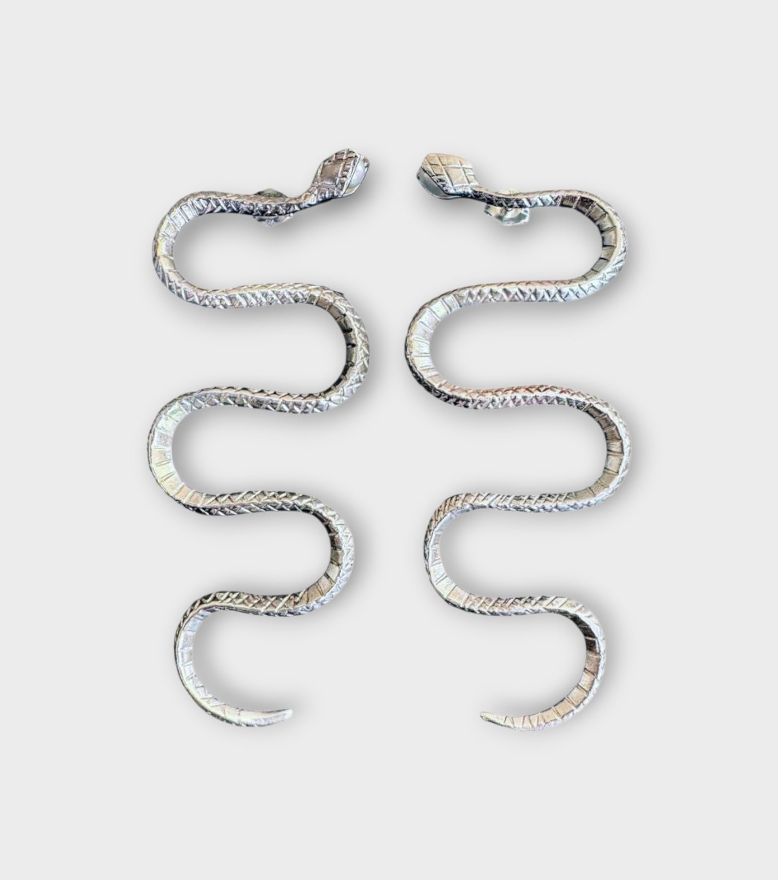 Inca Snake Earrings | Sterling Silver
