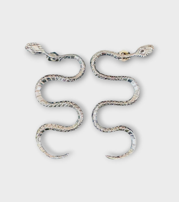 Maya Snake Earrings | Sterling Silver