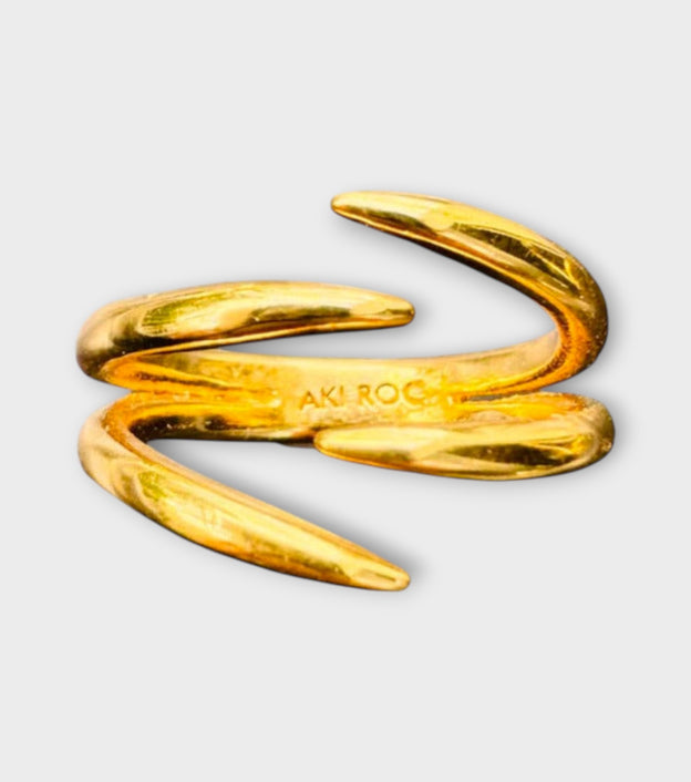 The Hug Ring Duo | Brass Gold