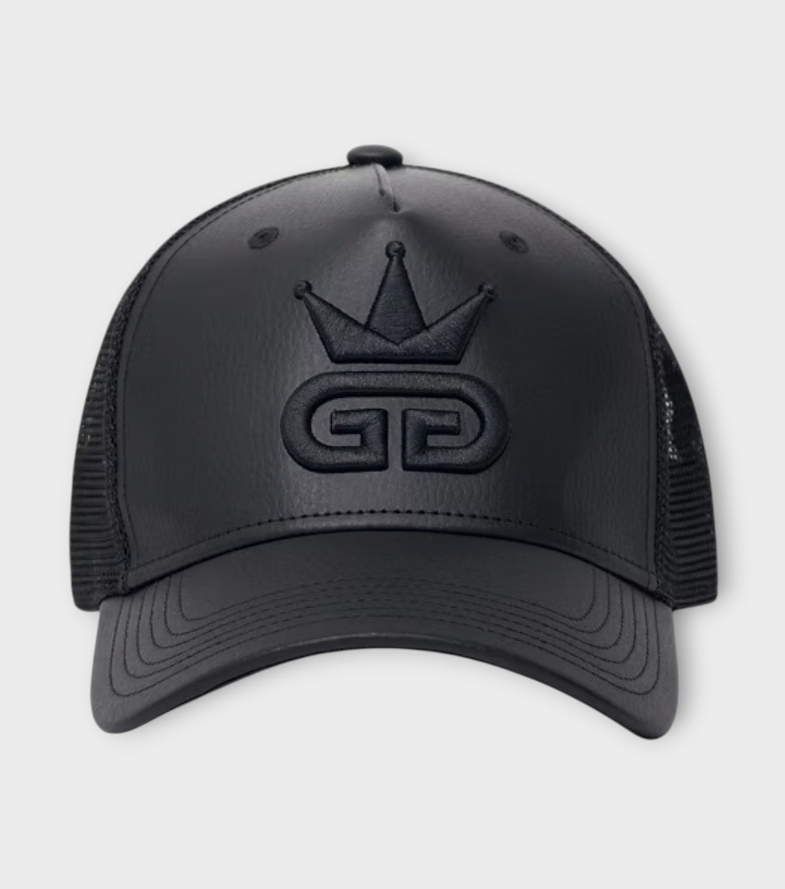 All Black Vegan Leather Hat