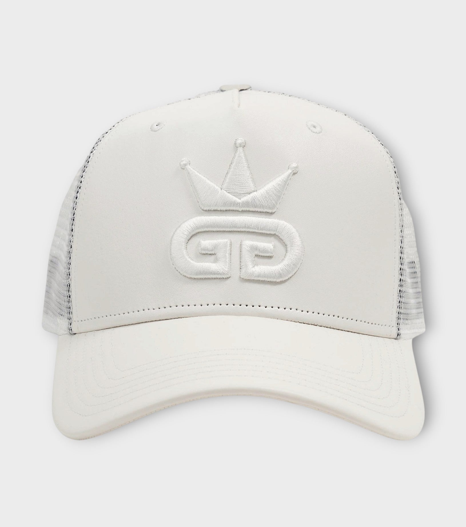 All-White Vegan Leather Hat
