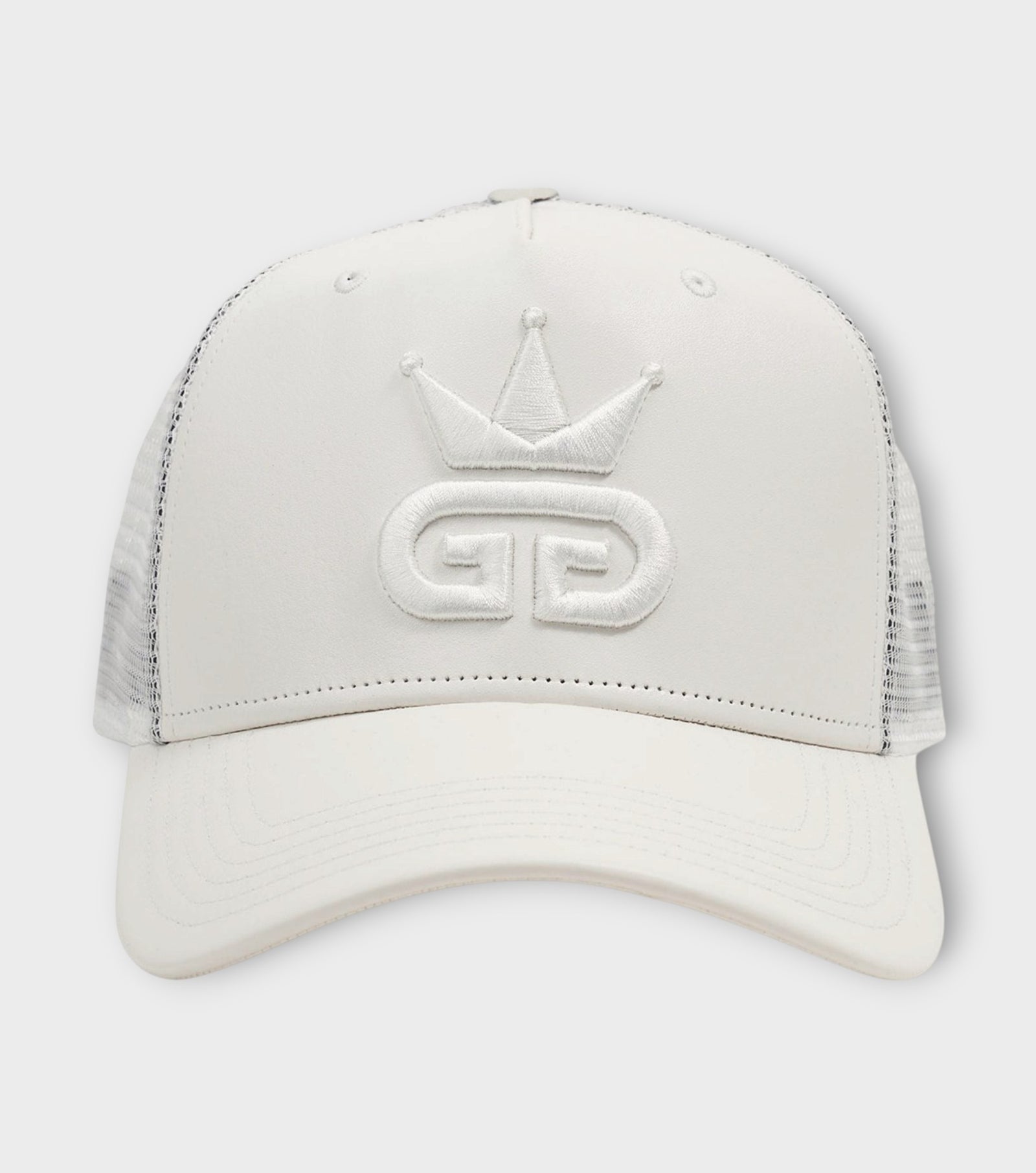 All-White Vegan Leather Hat