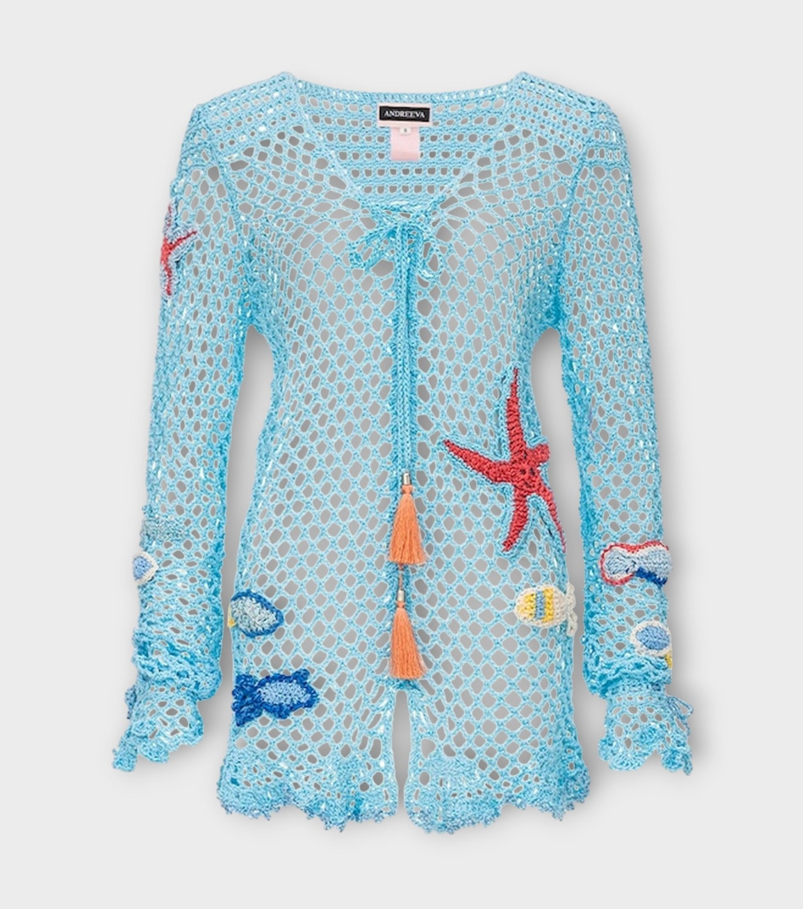 Aqua Marine Handmade Crochet Top-Cover Up