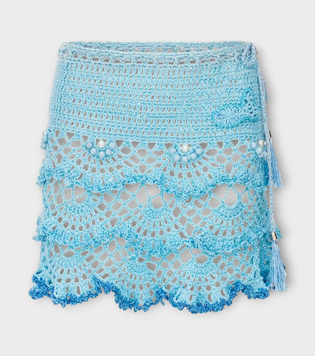 Aqua Marine Handmade Mini Crochet Skirt