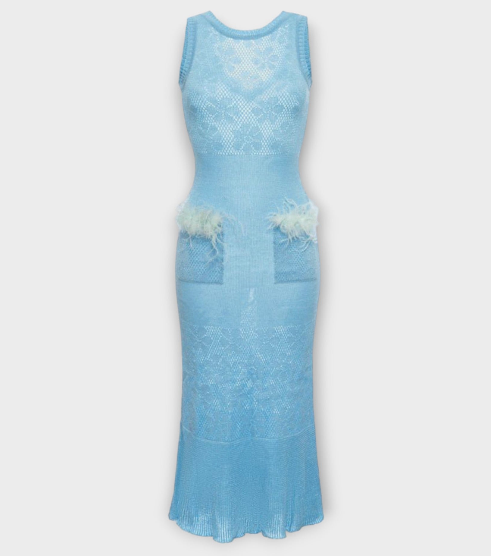 Blue Rose Knit Dress