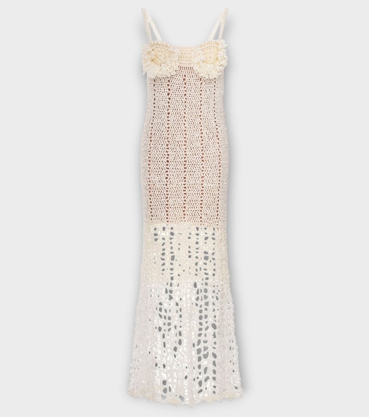 Chrysanthemum Crochet Dress | White