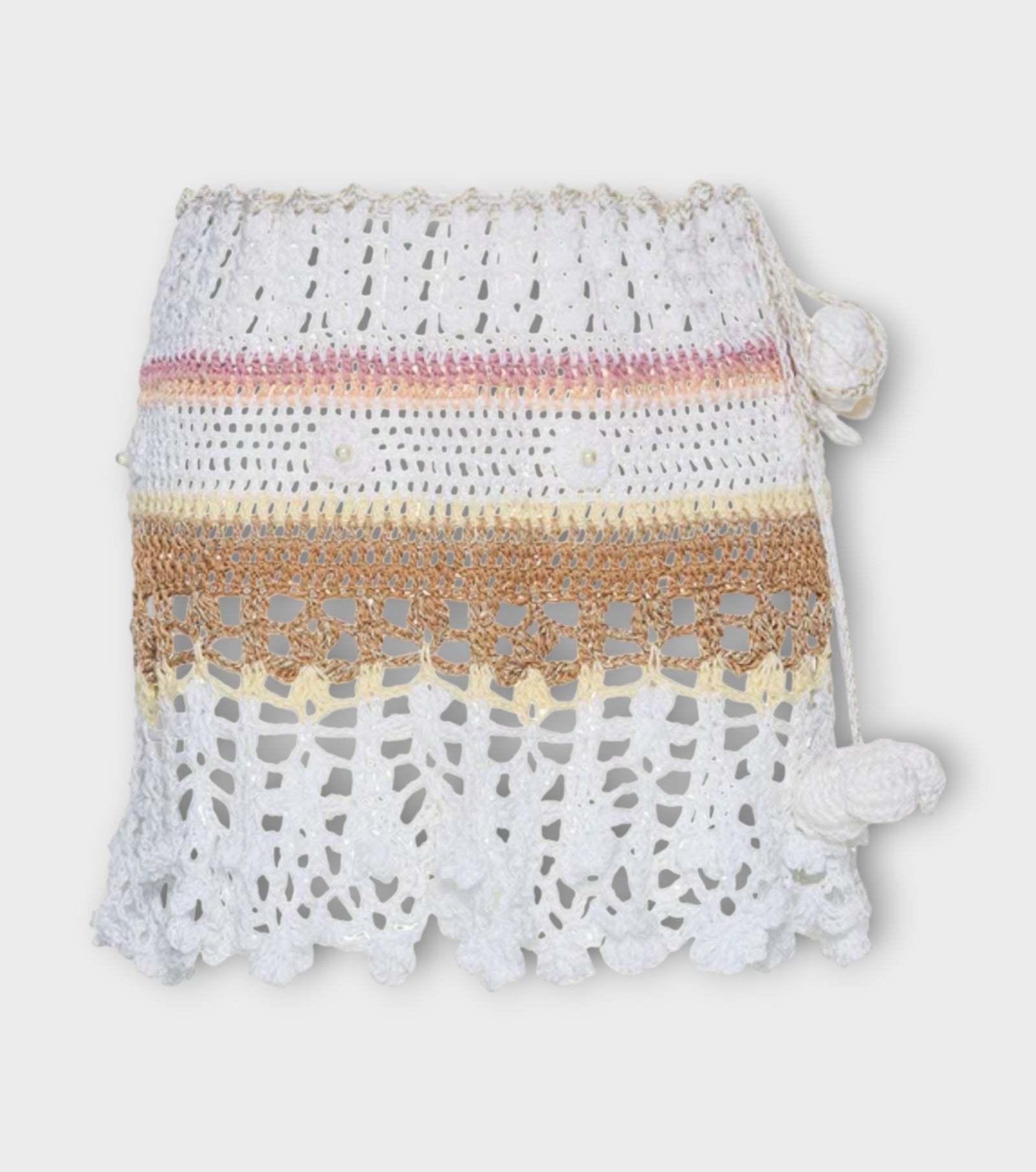 Vanilla Multicolor Handmade Crochet Skirt