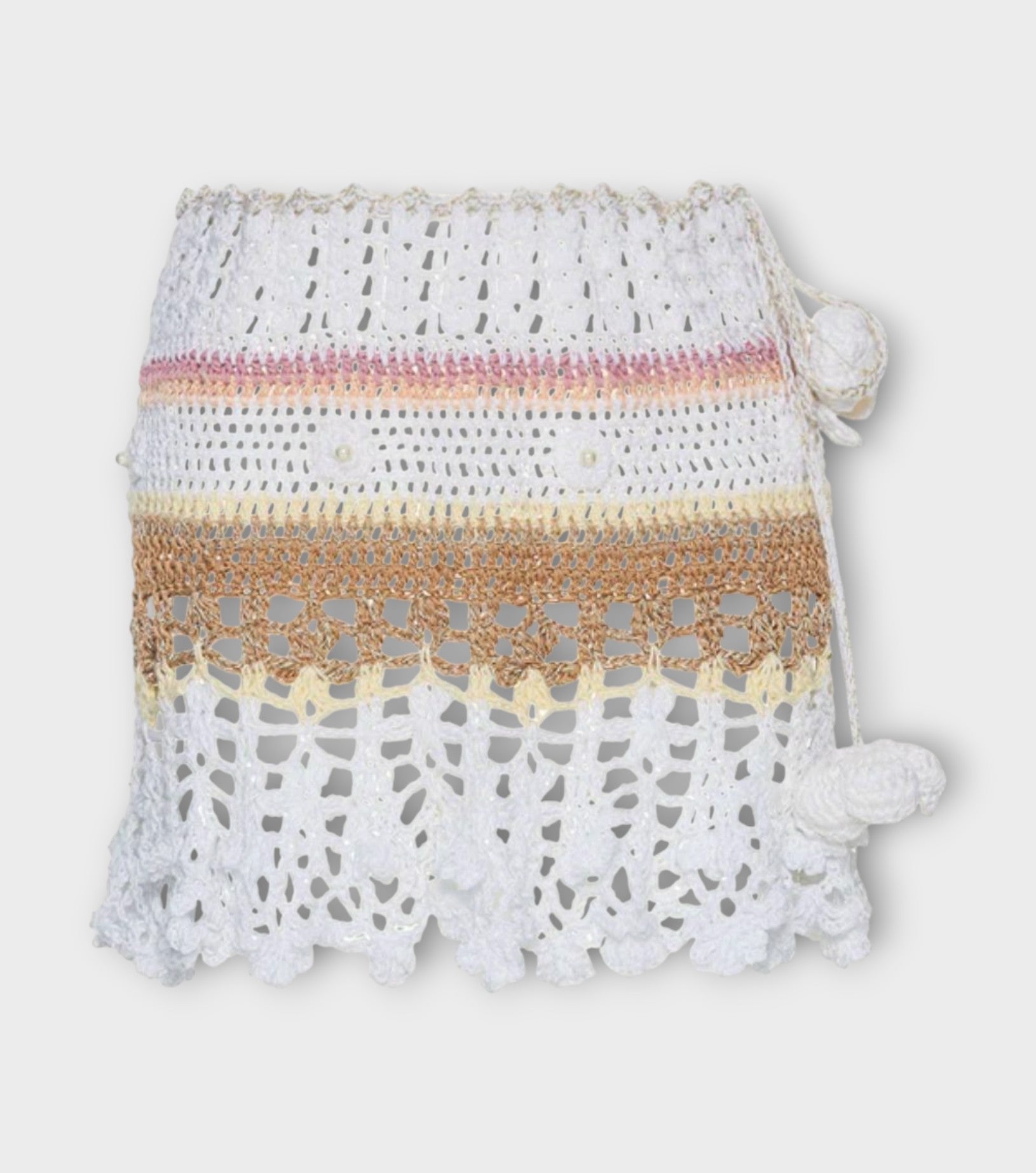 Vanilla Multicolor Handmade Crochet Skirt