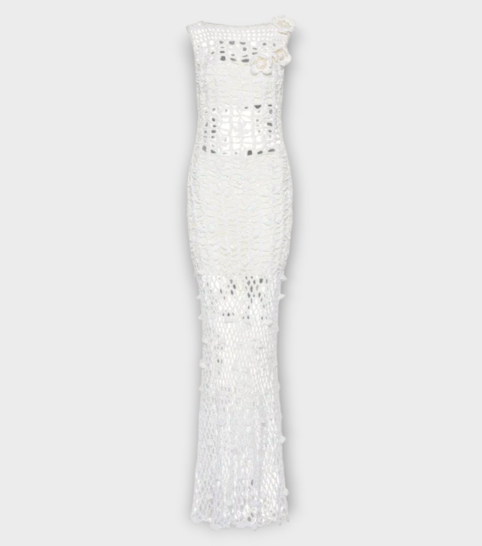 White Vanilla Handmade Maxi Crochet Dress