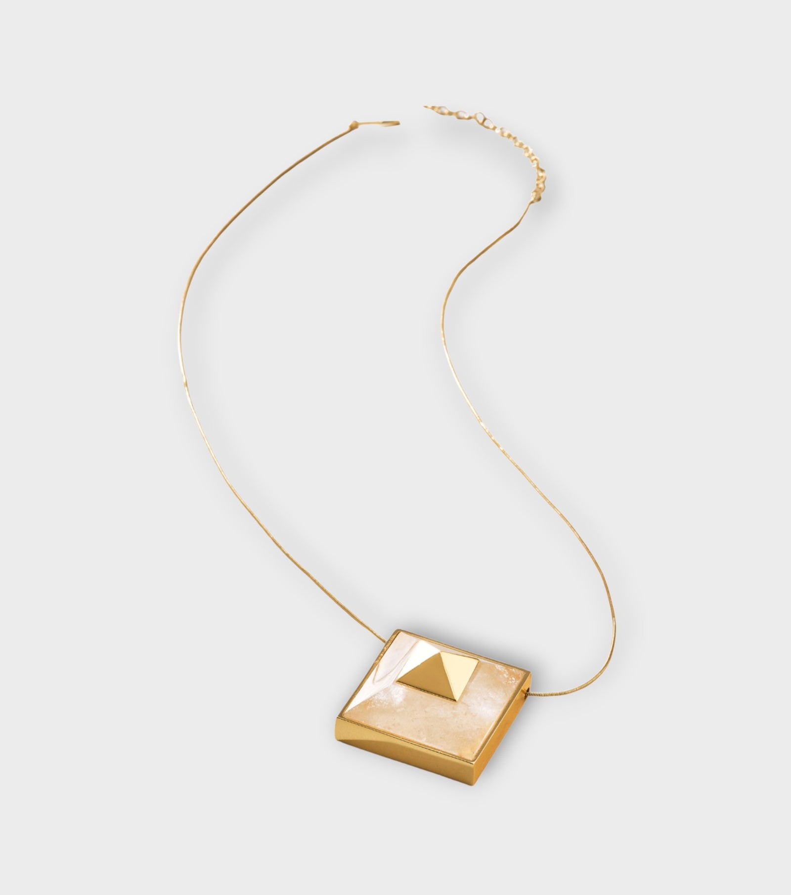 Gold Vértice L Necklace - Faces Collection