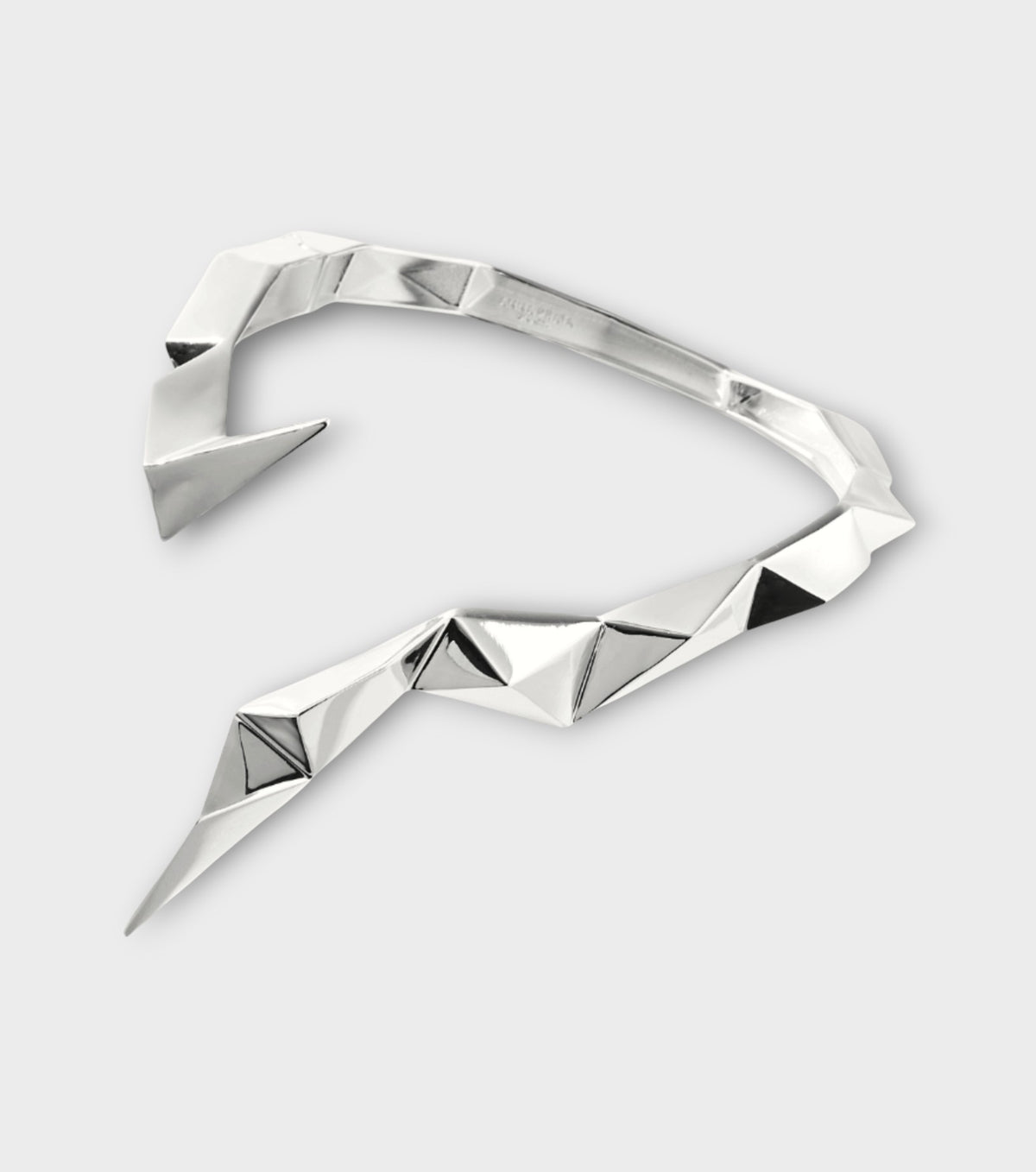 Silver Prisma Choker - Faces Collection