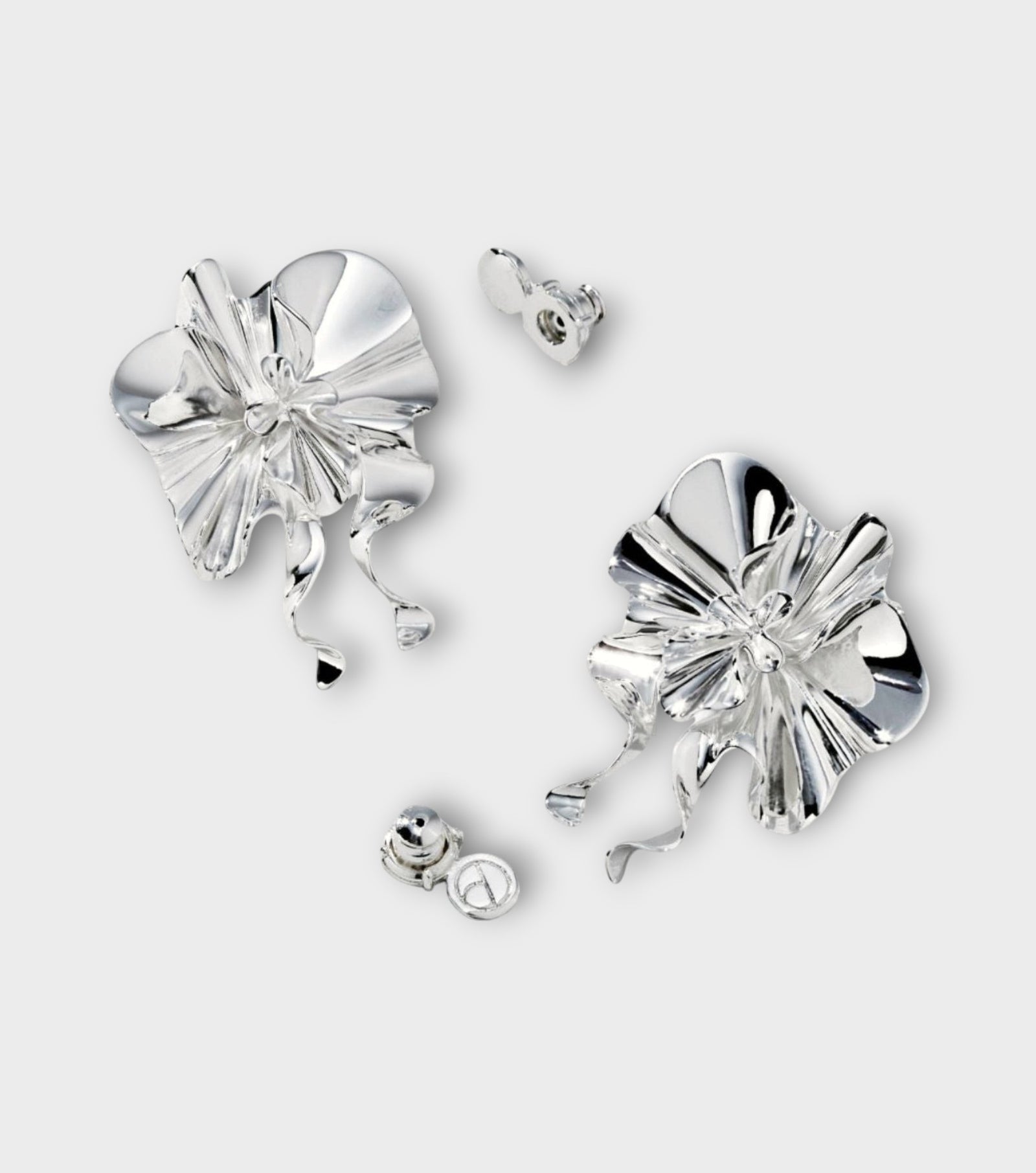 Silver Thatyana Earring - Drop Babado Collection