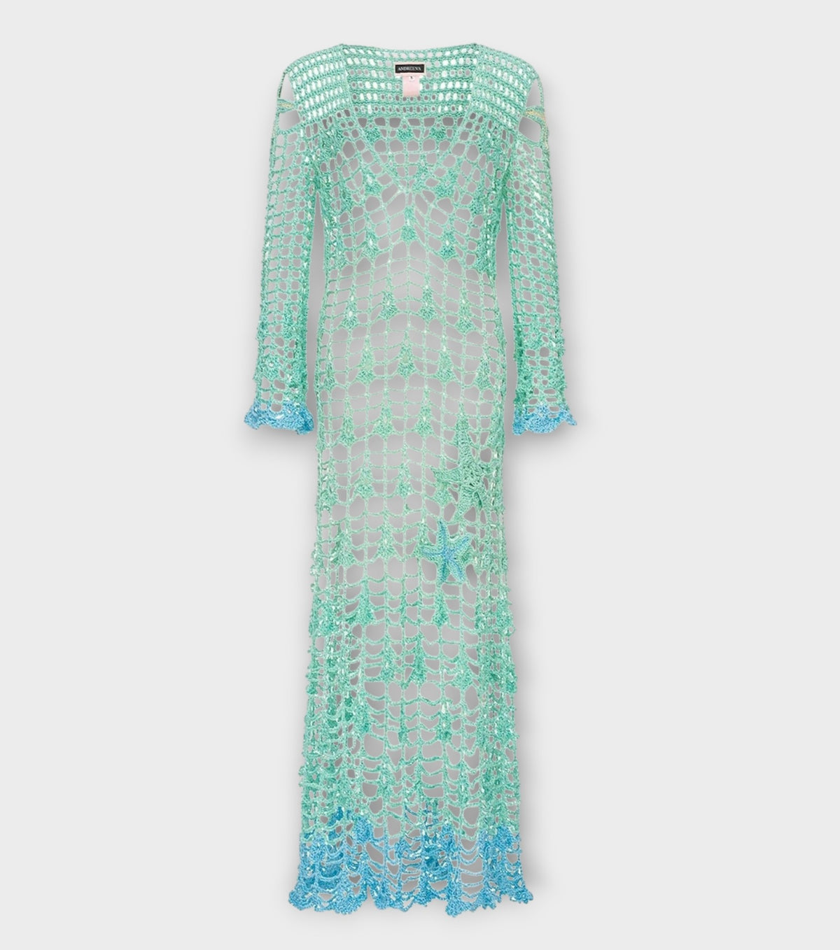 Aqua Marine Handmade Maxi Cover-Up Dress