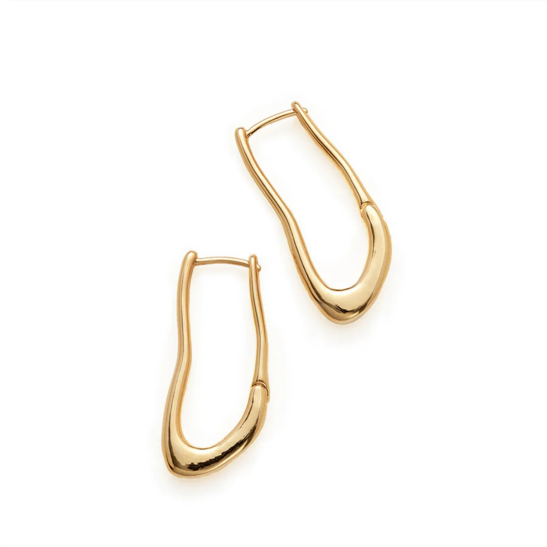Gold Ballerina Hoop Earrings
