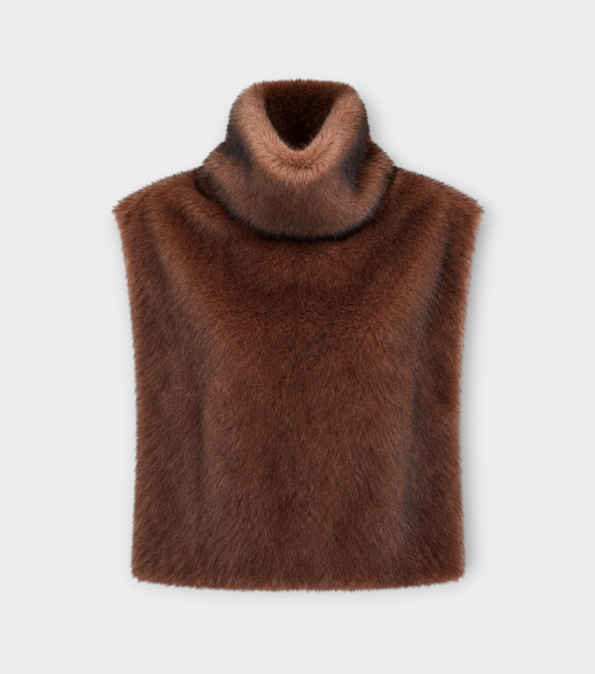 Faux Mink Fur Brown Dickey