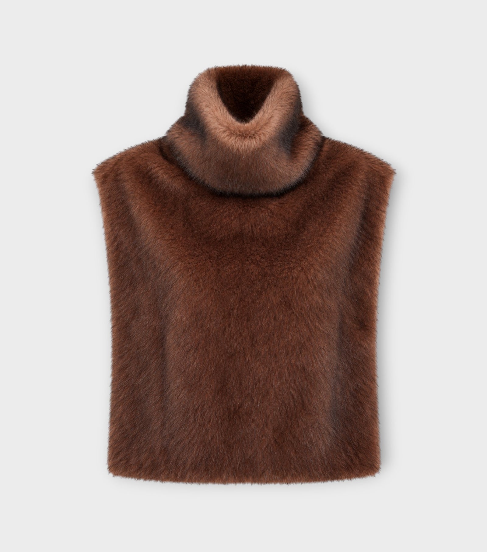 Faux Mink Fur Brown Dickey